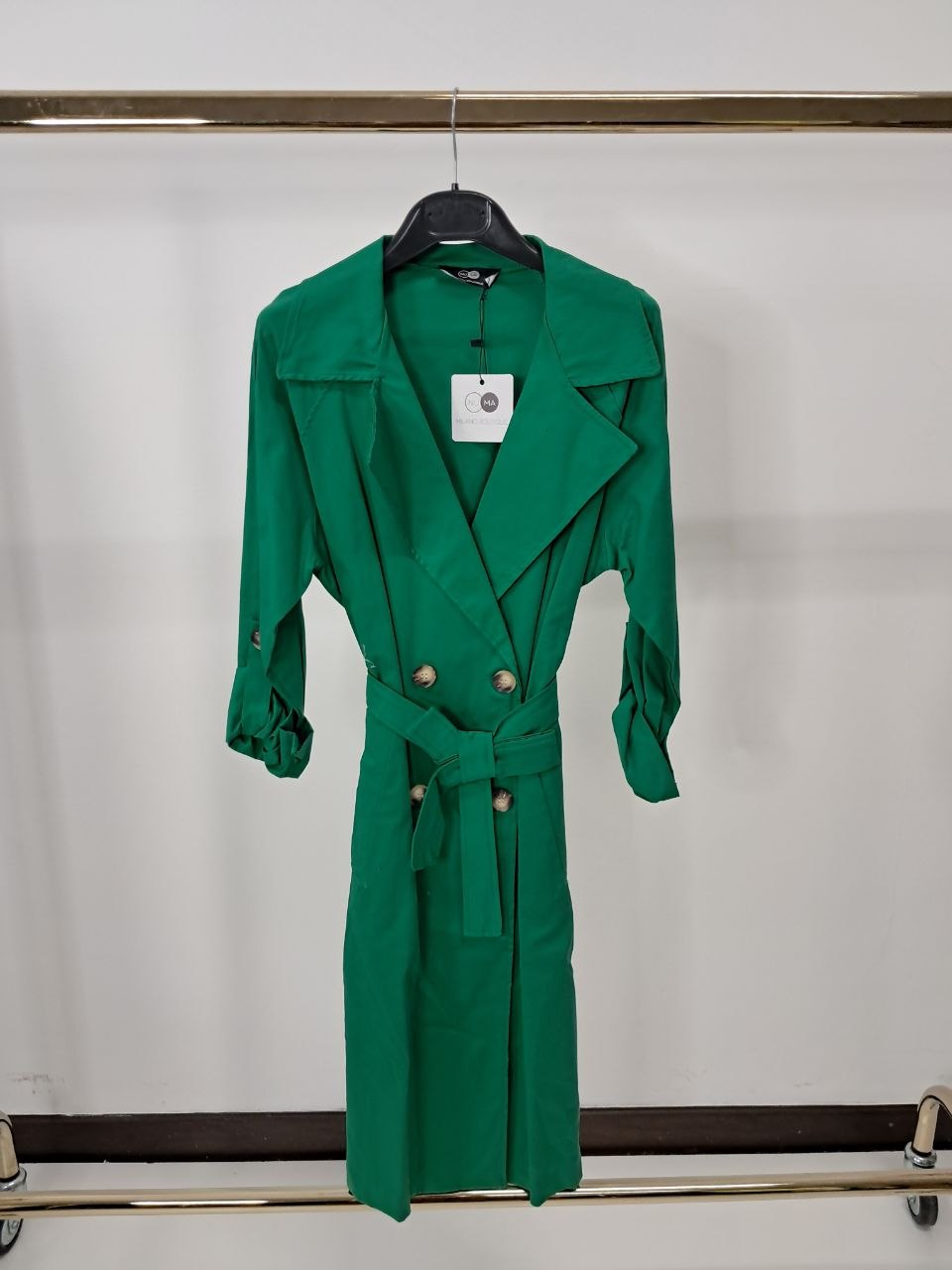 Trench doppio petto in cotone