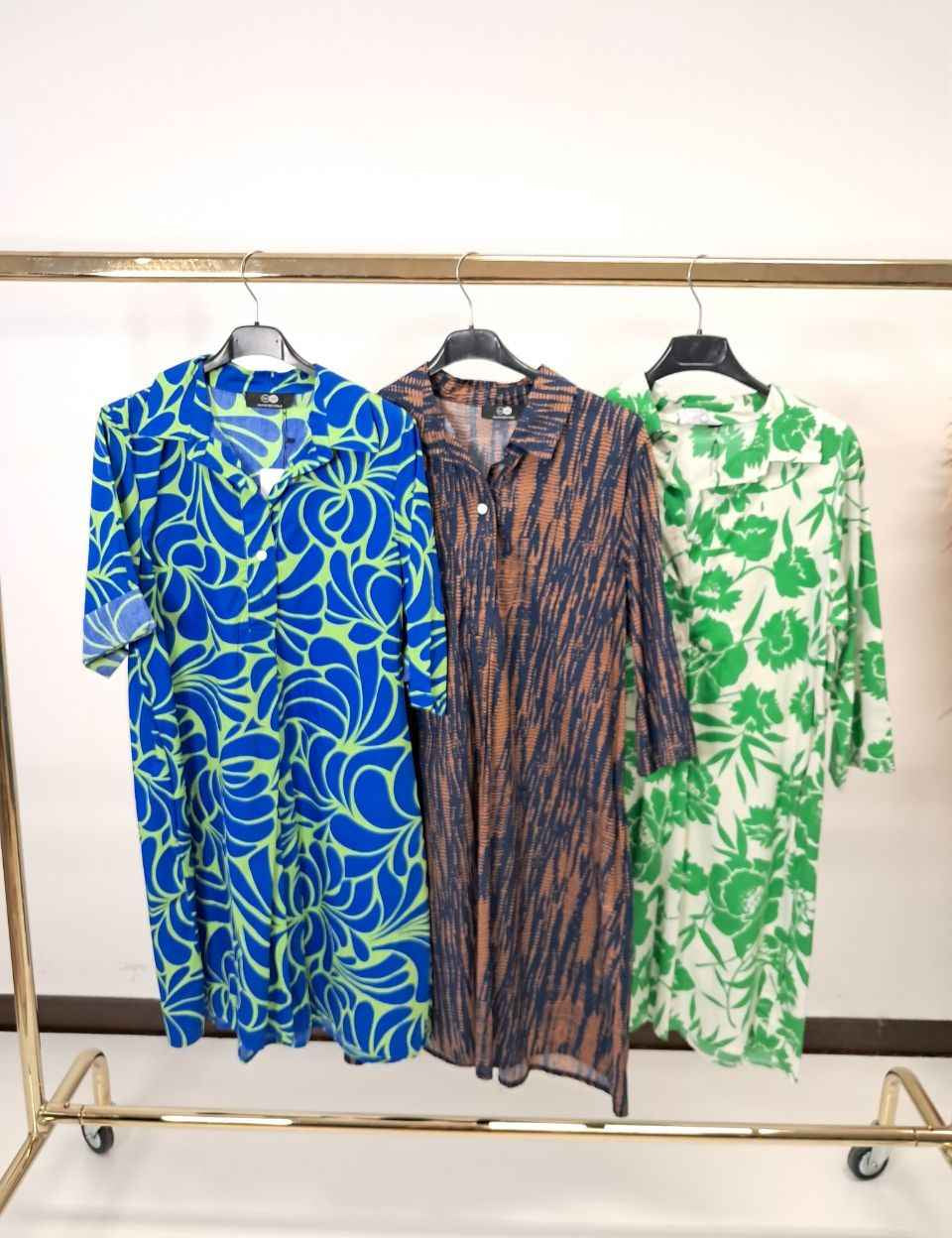 Vestito fantasia con bottoncini in cotone