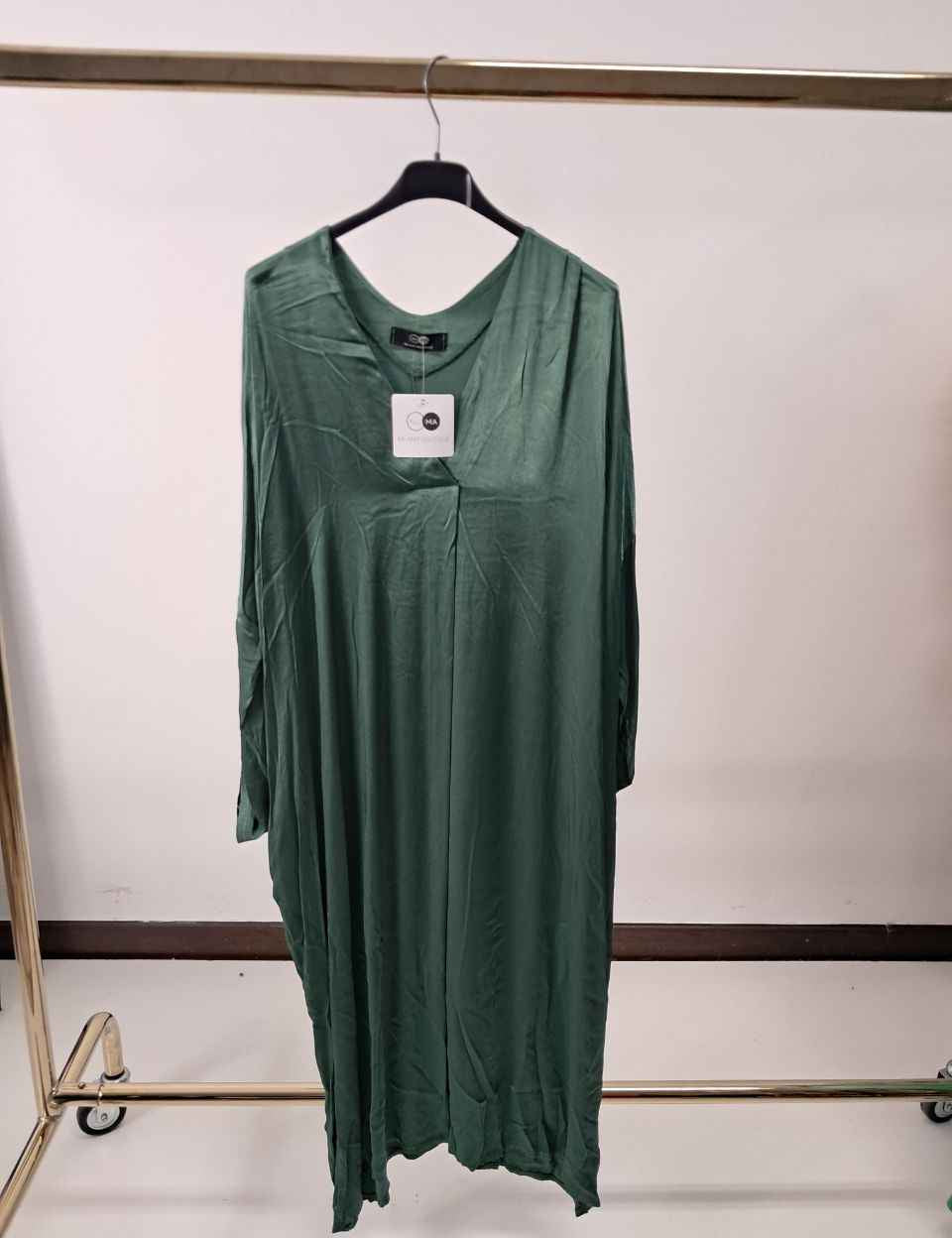 Vestito a V manica lunga in viscosa