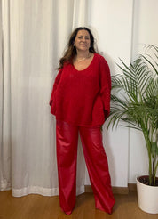 Pantalone Silvia in eco pelle