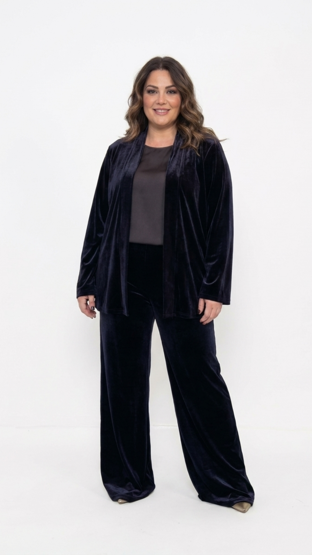 Completo Ornella giacca Kimono e pantalone in velluto