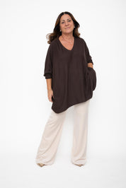 Jeny sweater in viscose wool and angora