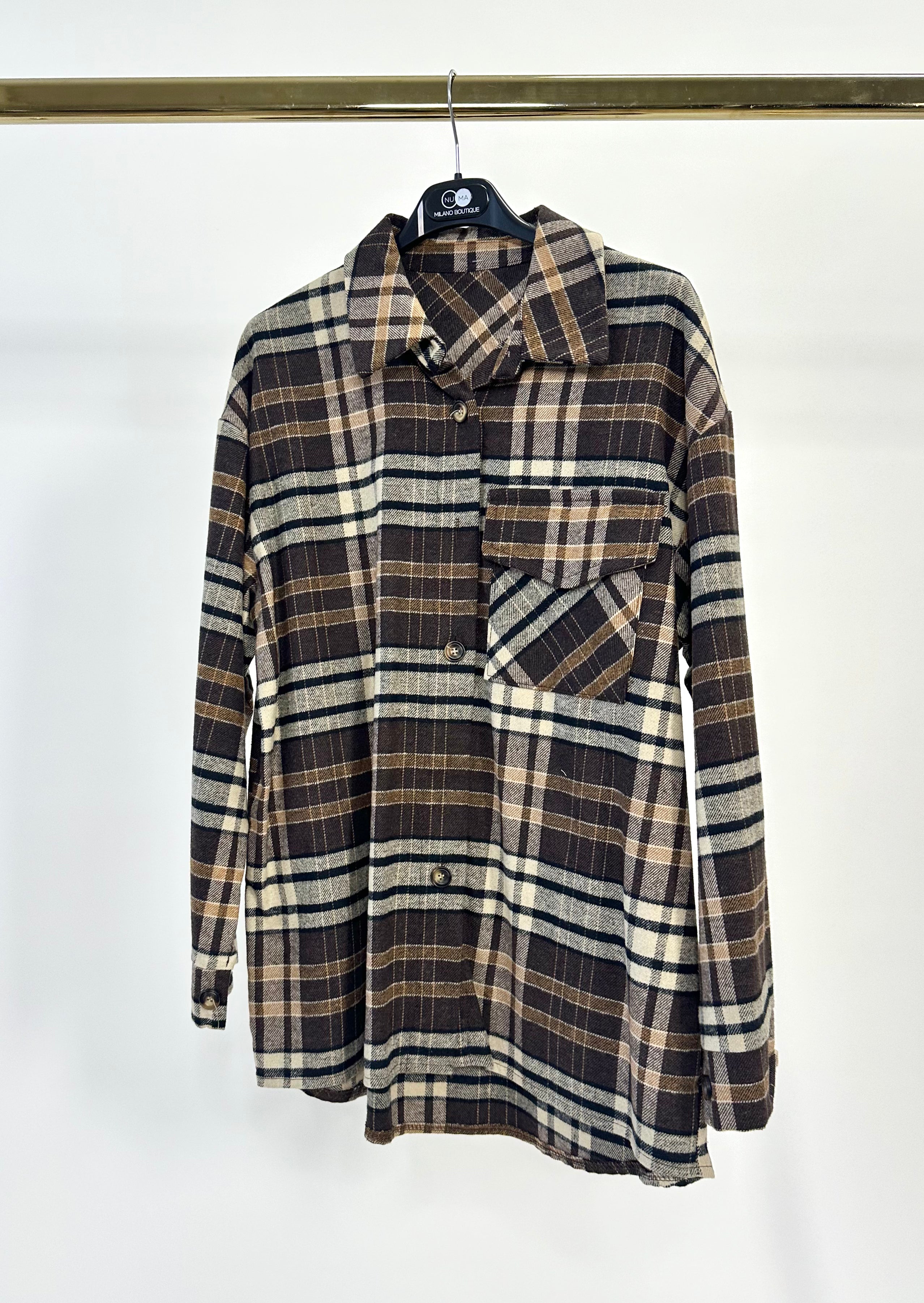 Camicia in misto viscosa con taschino