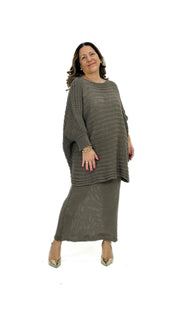 Completo Natalia maglia e gonna in maglia