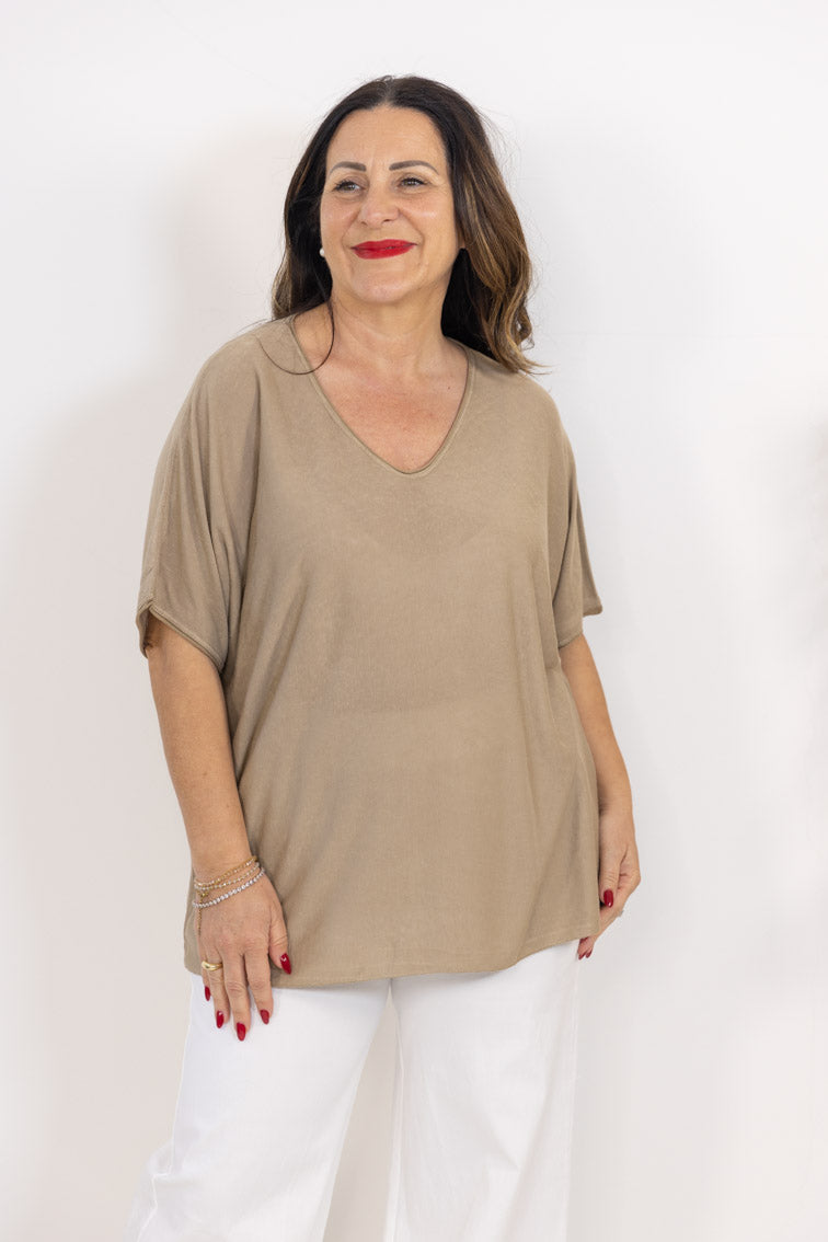 Maglia Franca nocciola