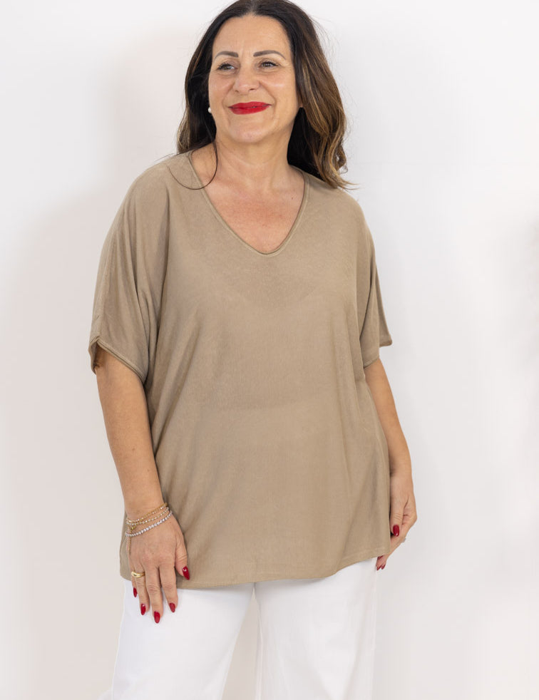 Maglia Franca nocciola