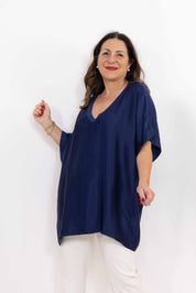 Maglia Melania manica corta blu