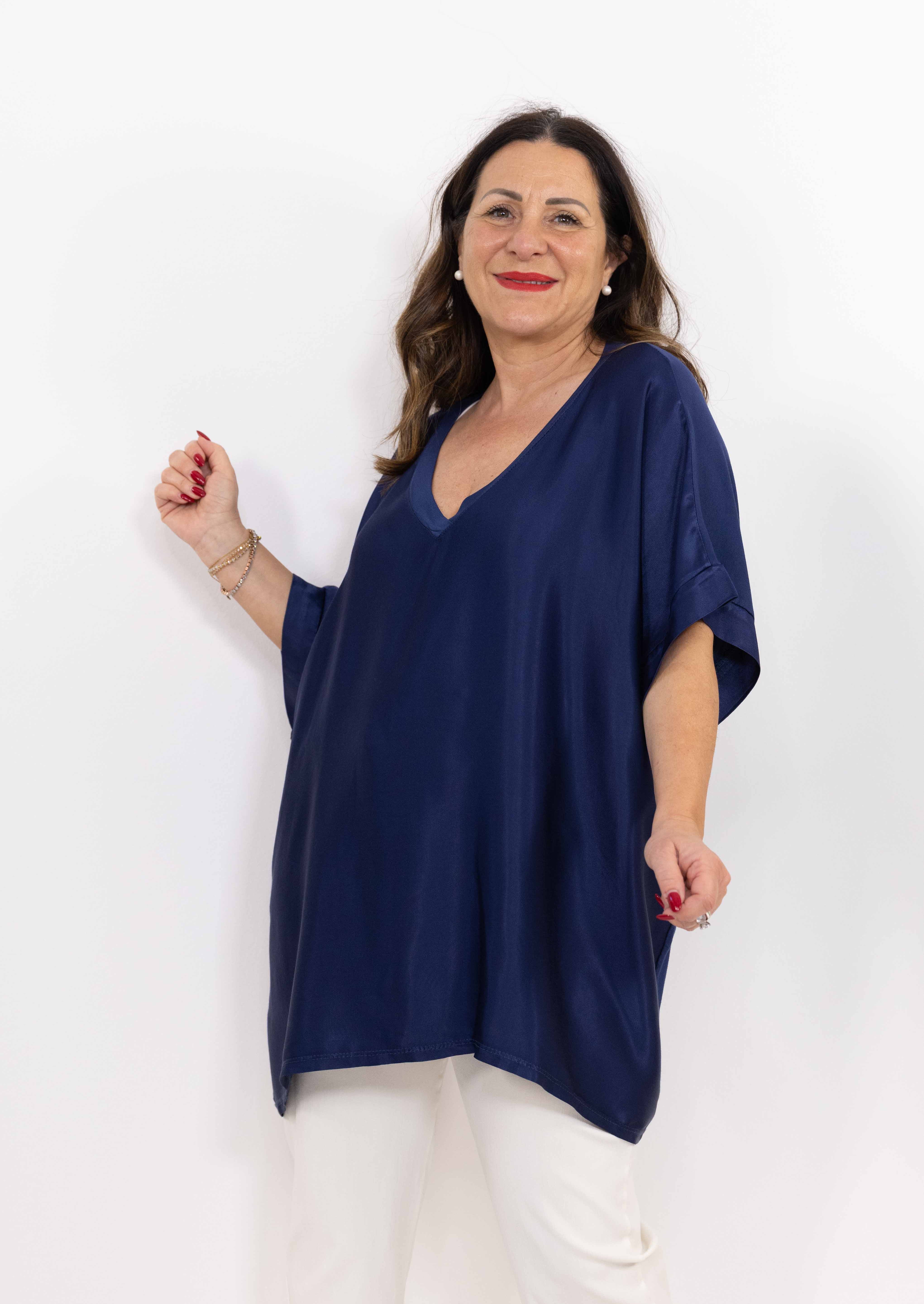 Maglia Melania manica corta blu
