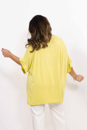 Maglia Melania manica corta giallo retro