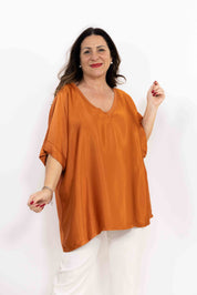 Maglia Melania manica corta ruggine