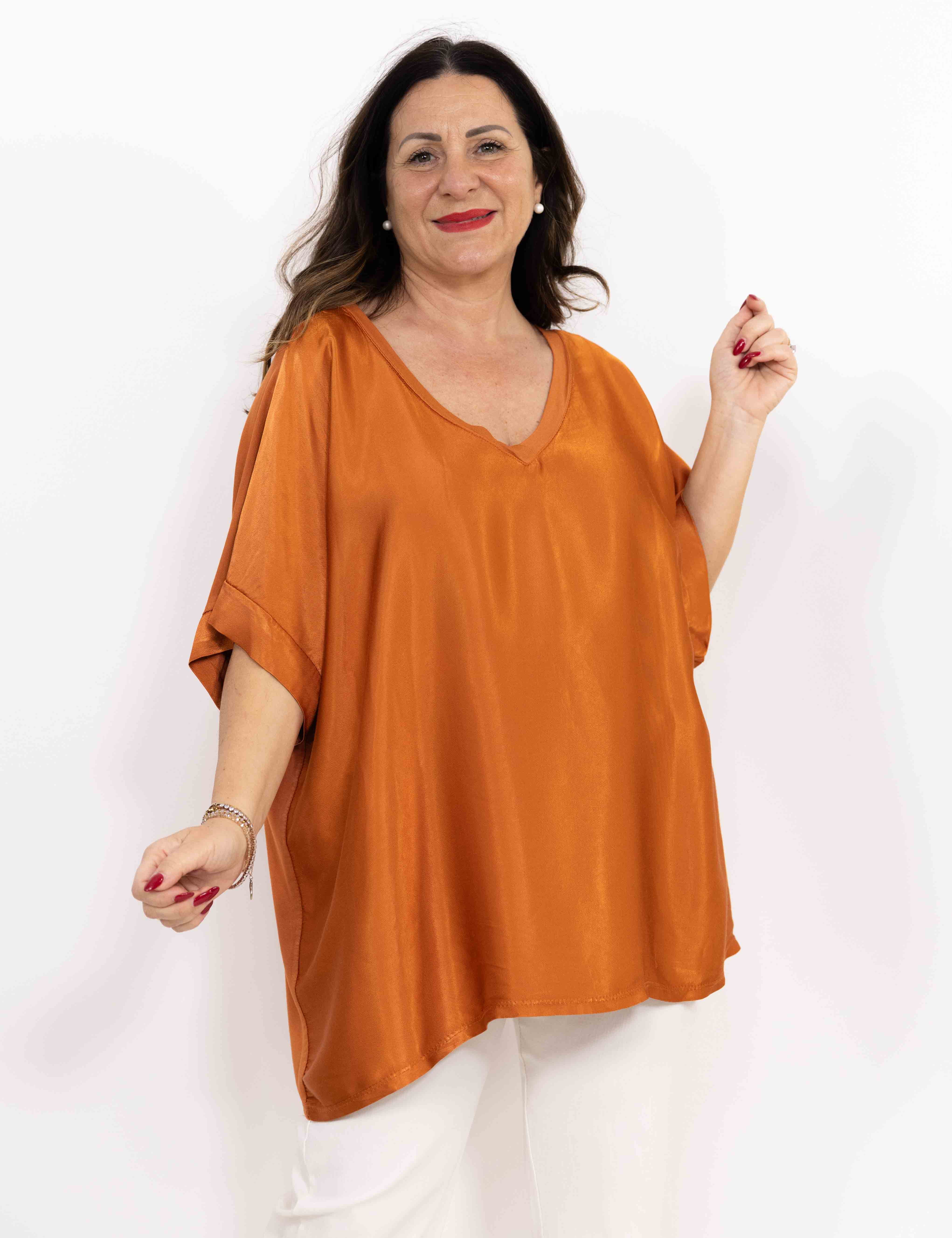 Maglia Melania manica corta ruggine