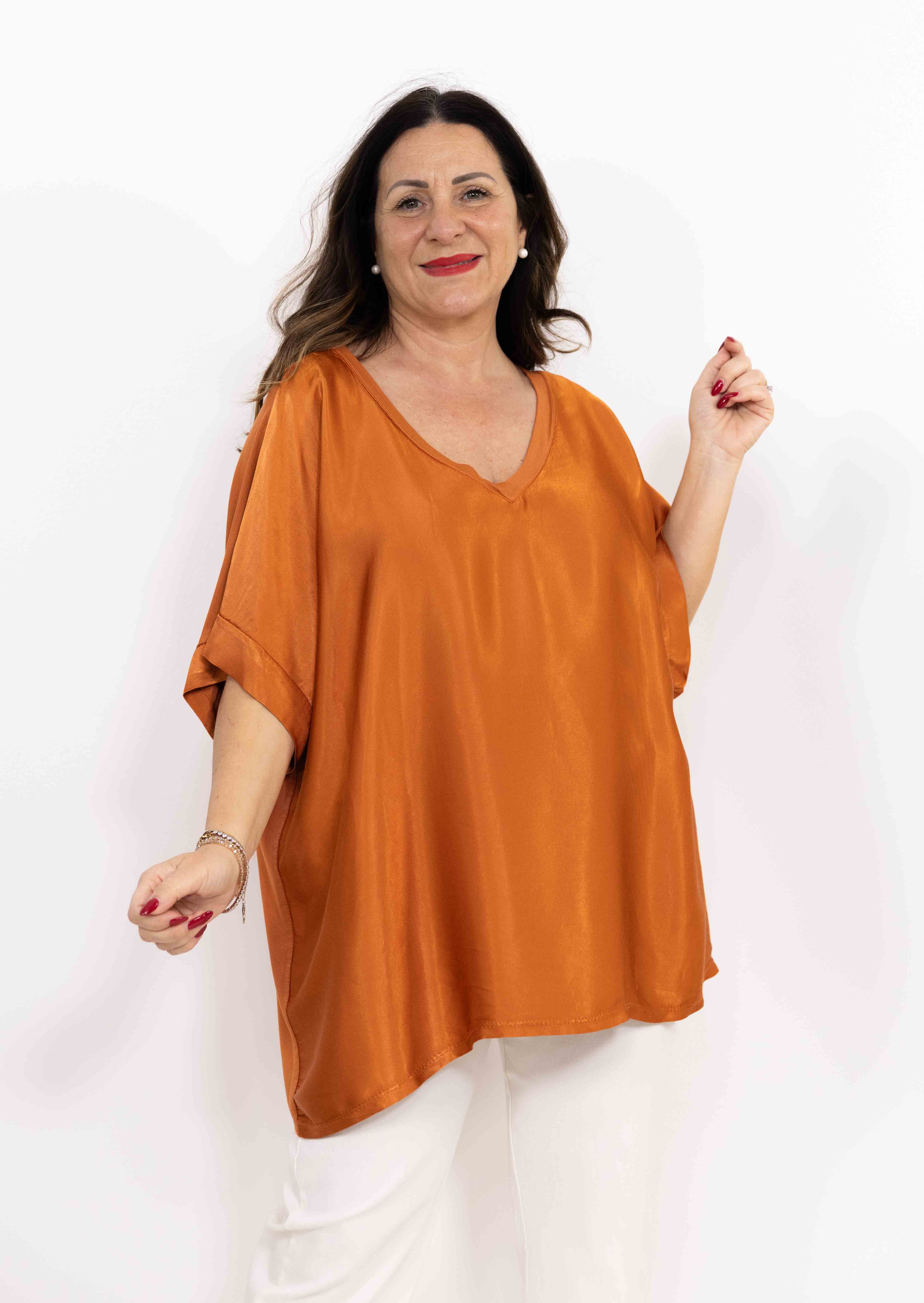 Maglia Melania manica corta ruggine