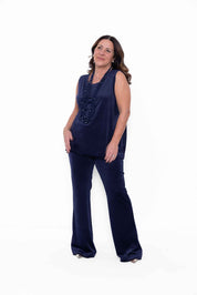 Completo Evelin trio formato da pantalone, canotta e maglia