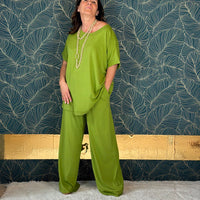 Luisa complete shirt and trousers in pure viscose