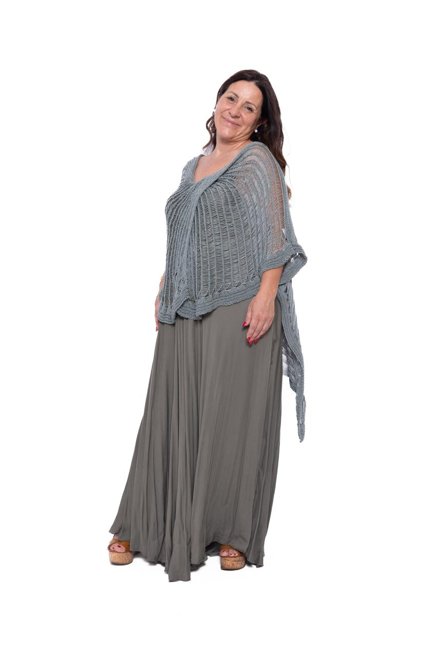 Poncho Morena filo di cotone intrecciato