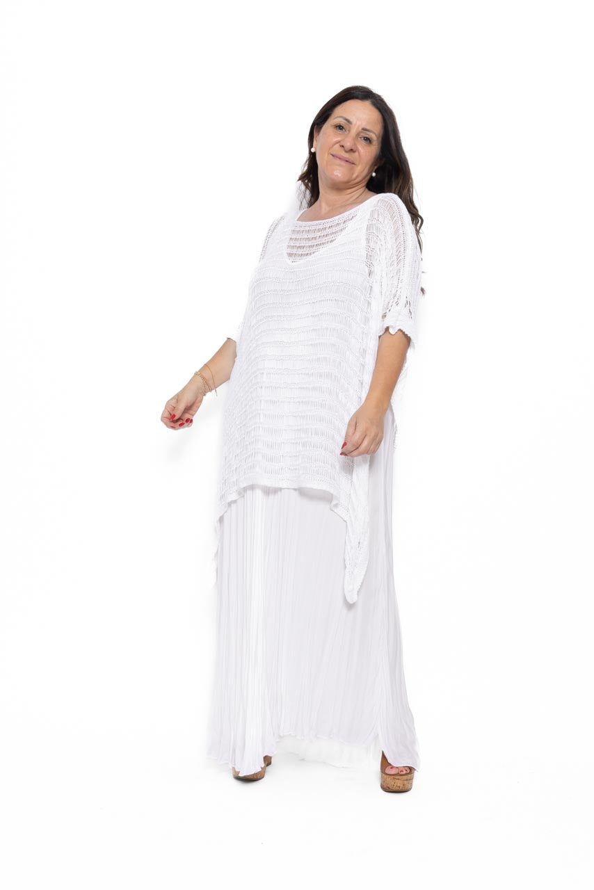 Poncho Morena filo di cotone intrecciato