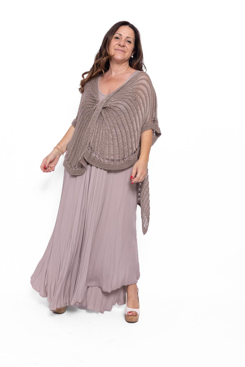 Poncho Morena filo di cotone intrecciato