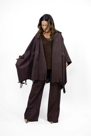 Completo Rebecca mantella e pantalone in camoscio - Numa Milano
