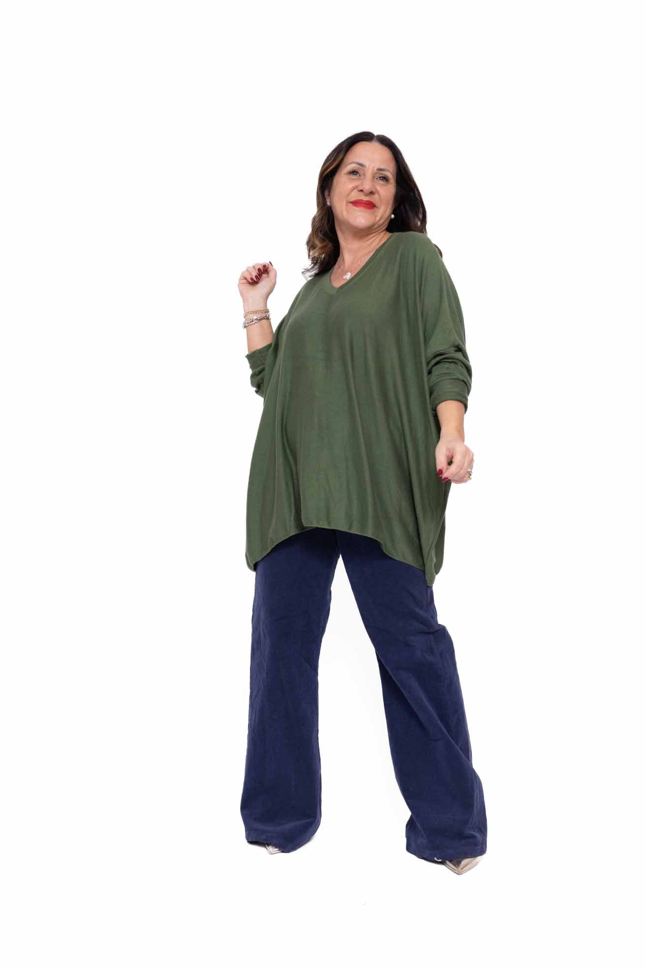 Maglia Jeny in viscosa lana e angora manica lunga